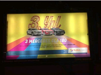 Bilboard, Duvar, Led Ekran, Metrobüs durakları, Totem ve Yol Panoları